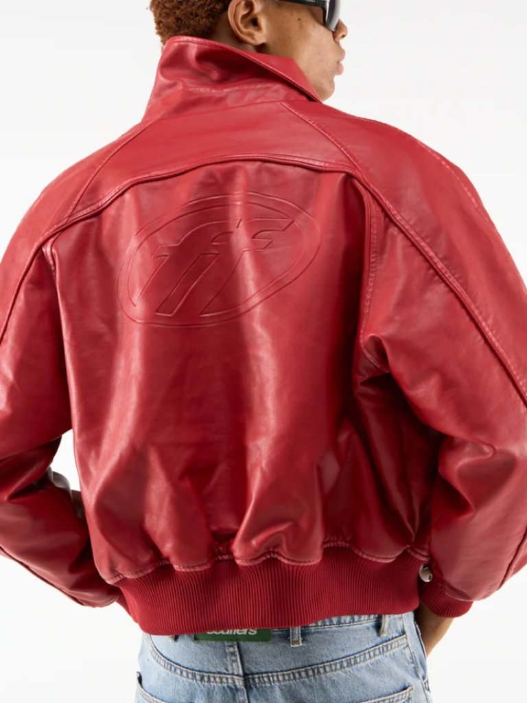 Scuffers Raw Red Raw Distressed Jacket With Embossed Logo - Unisex Size Medium — image 2 of 8